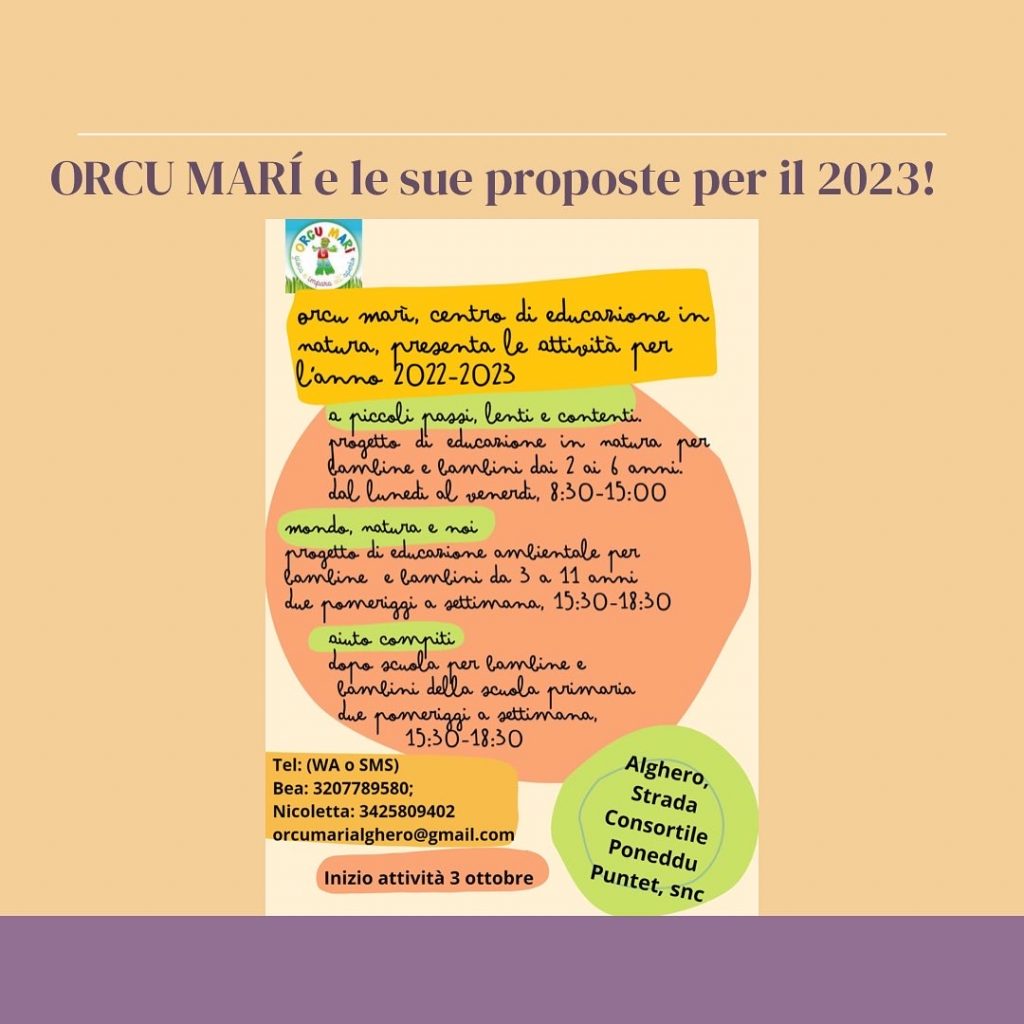 ORCU MARÌ e le sue proposte per il 2023