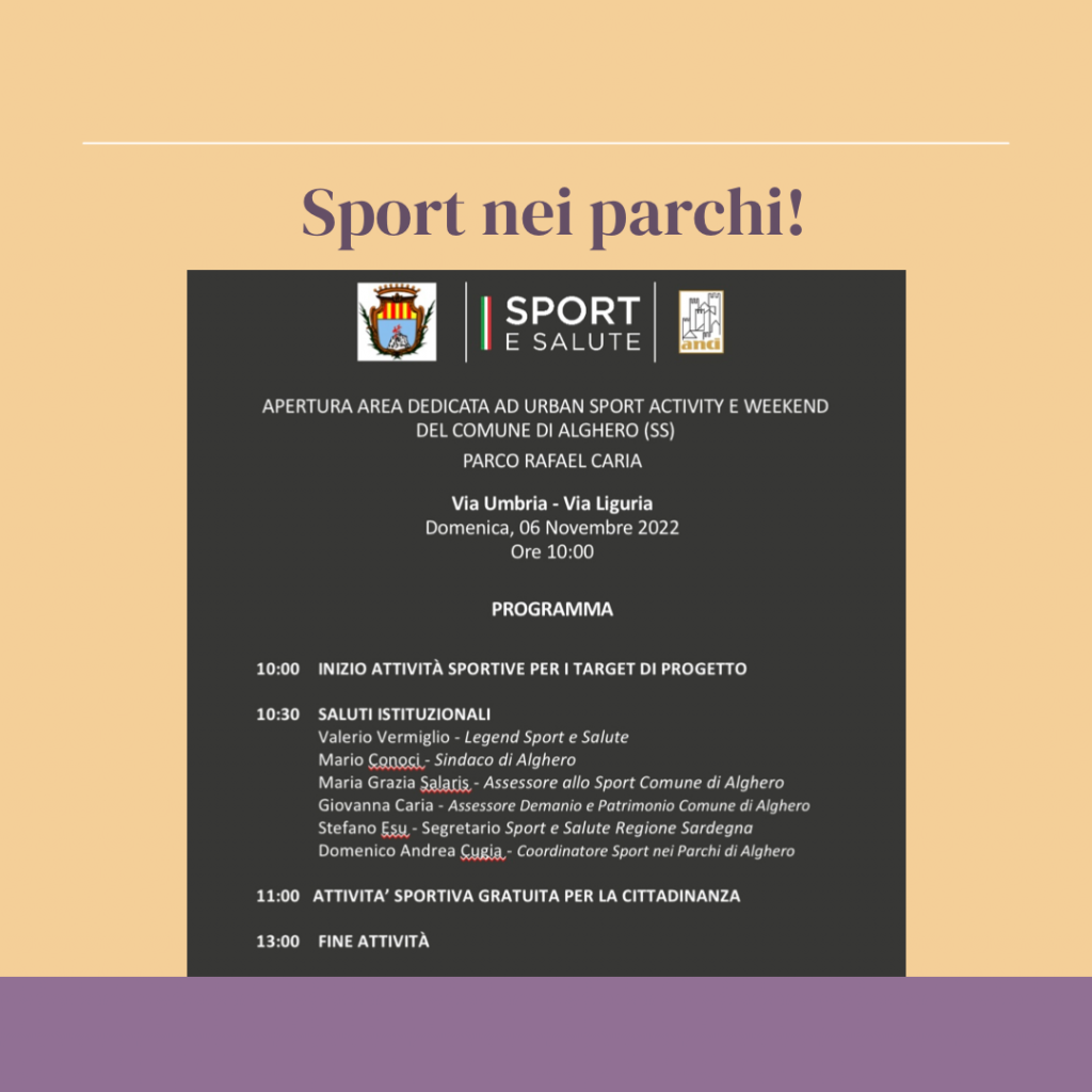 SPORT NEI PARCHI