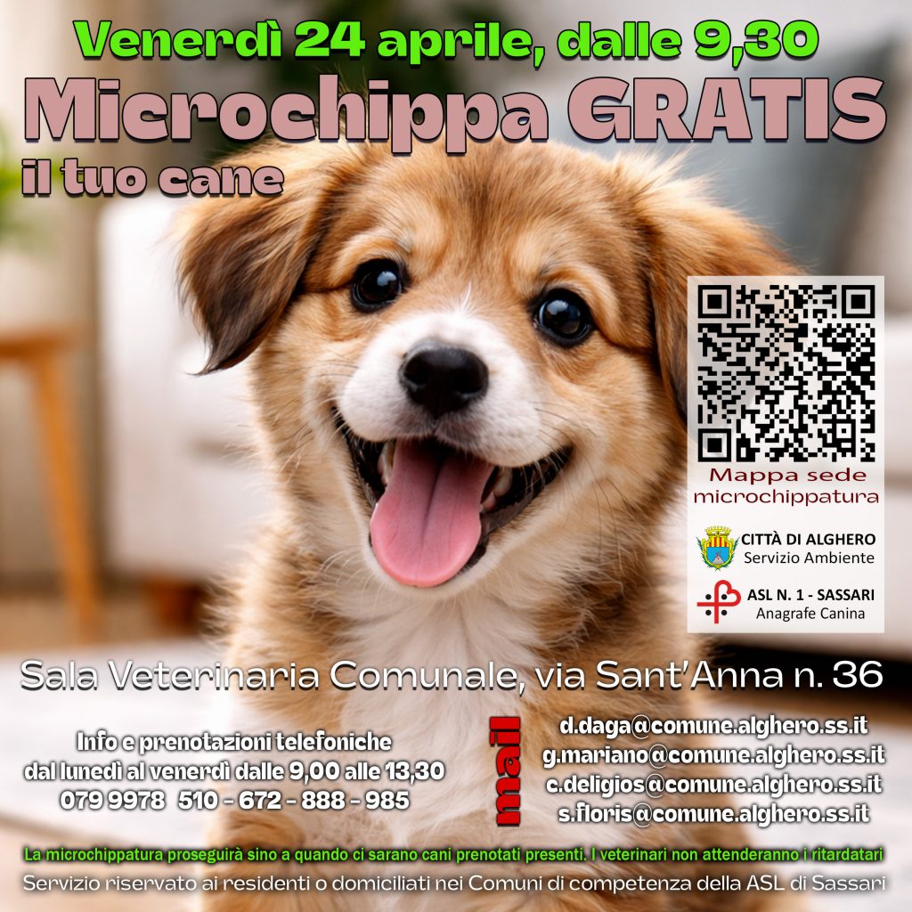 MICROCHIPPATURA GRATUITA DEI CANI